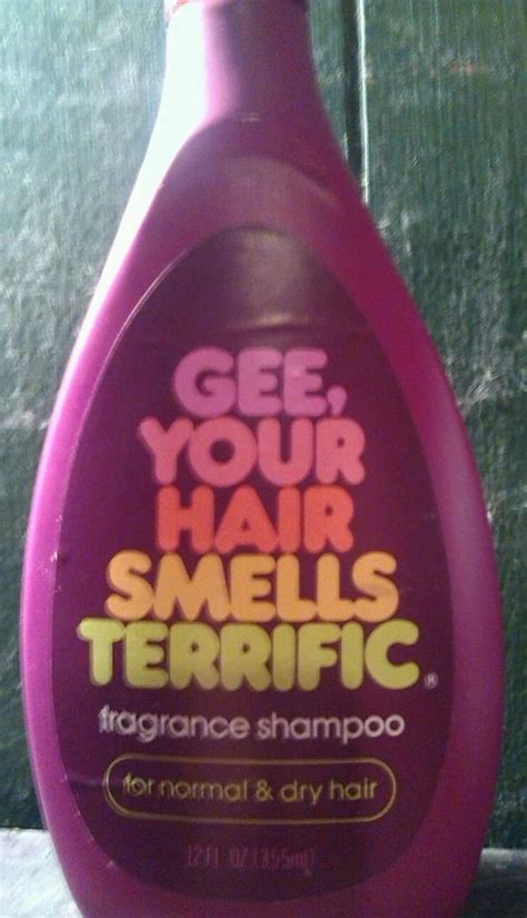 Now look, the original formula contained 13 beer which people used to believe made hair fuller and softer. . Shampoo gee your hair smells terrific